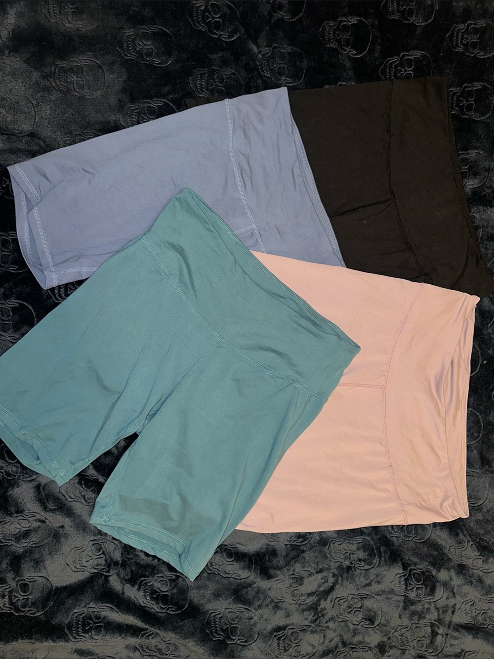 4-Pack High-Waist Bike Shorts in Pastel & Black